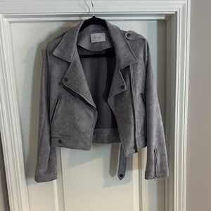 Gray Moto Jacket for Women